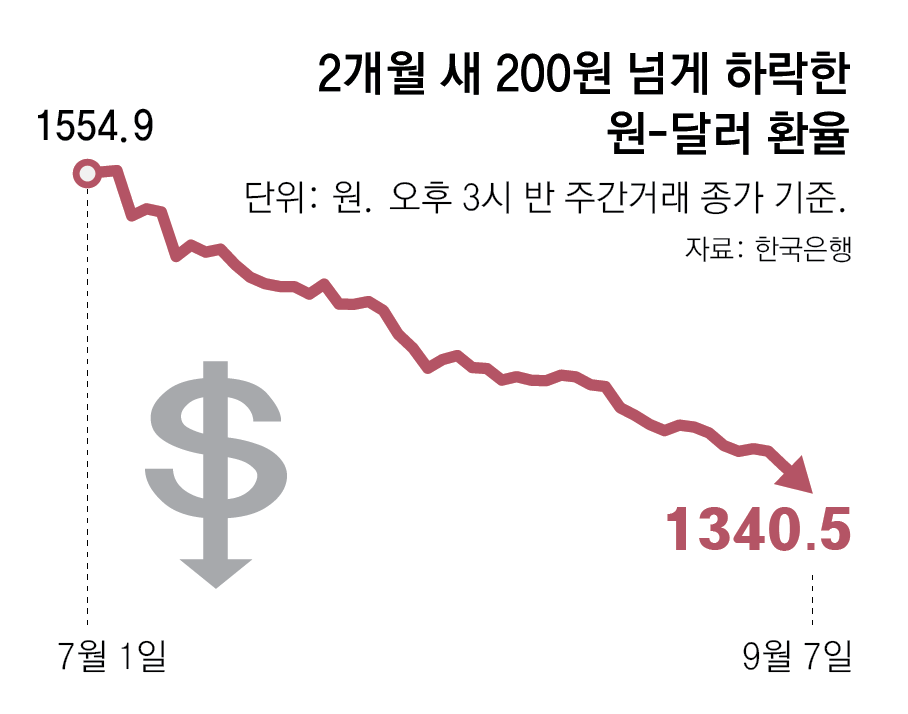 국산품 달러 가격은 오르고 수입 명품 원화 부담은 낮아지고…면세점 기준환율 한 달 만에 재인하